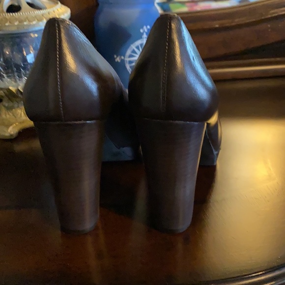 GIANNI BINI Brown Leather Platform Pumps Size 8.5 - Picture 4 of 11
